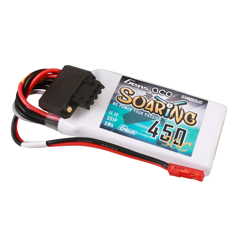 Gens ace G-Tech Soaring 450mAh 11.1V 30C 3S1P Lipo with JST-SYP